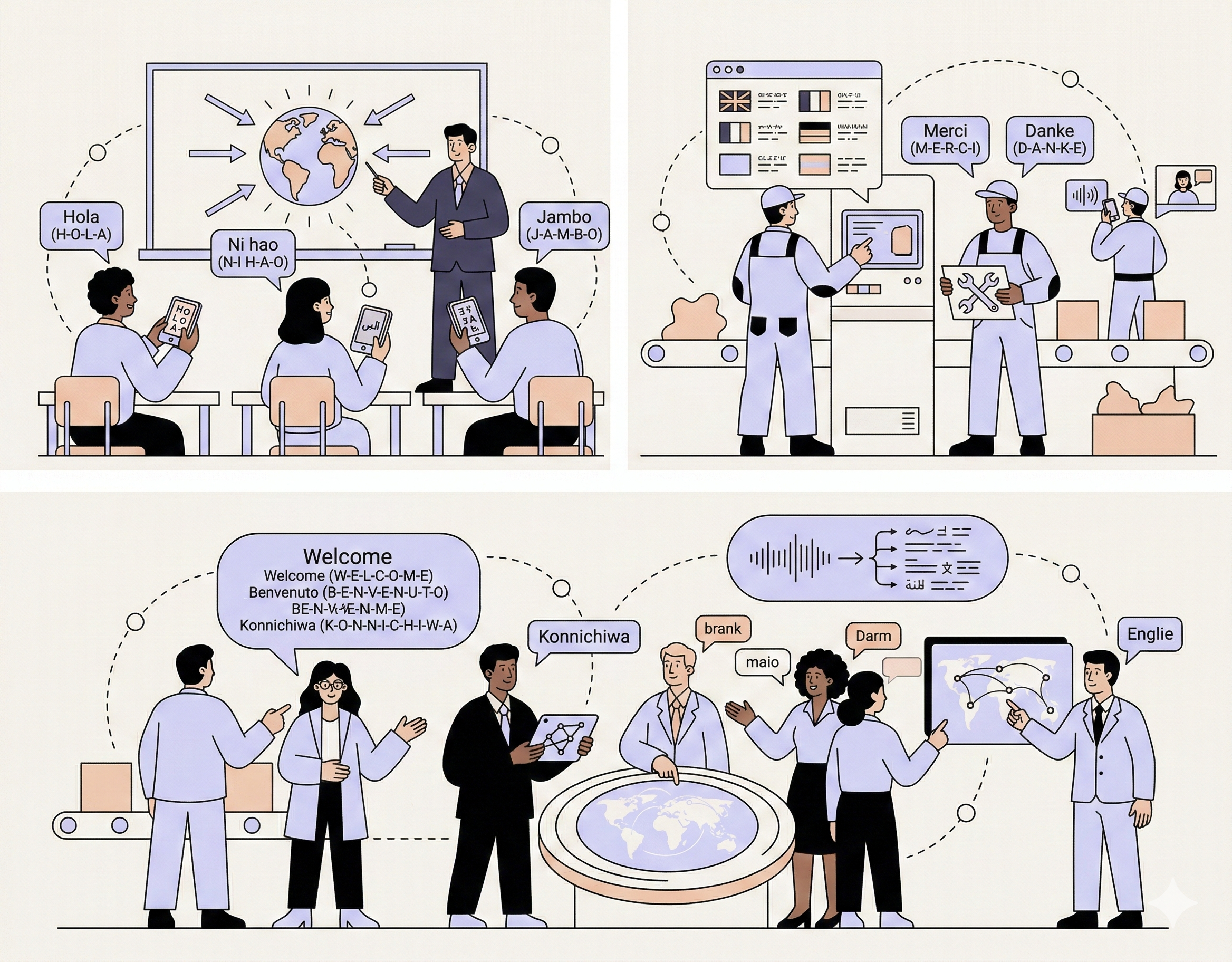 Lingrow workplace translation scenarios
